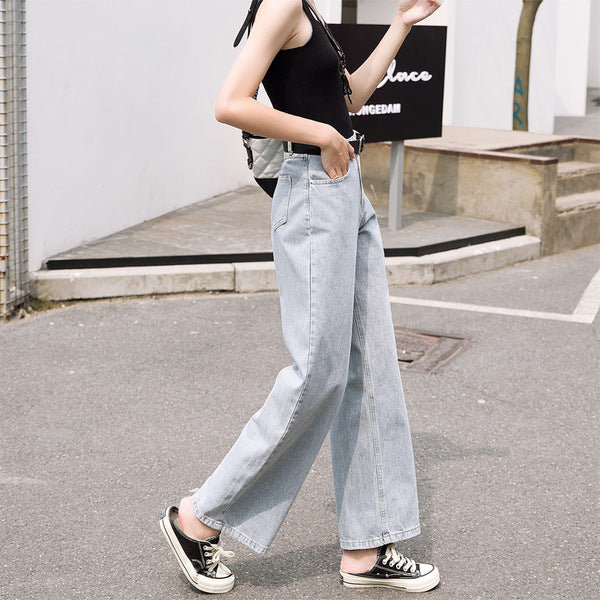 Damen Weit geschnittene Denim-Hose Drune