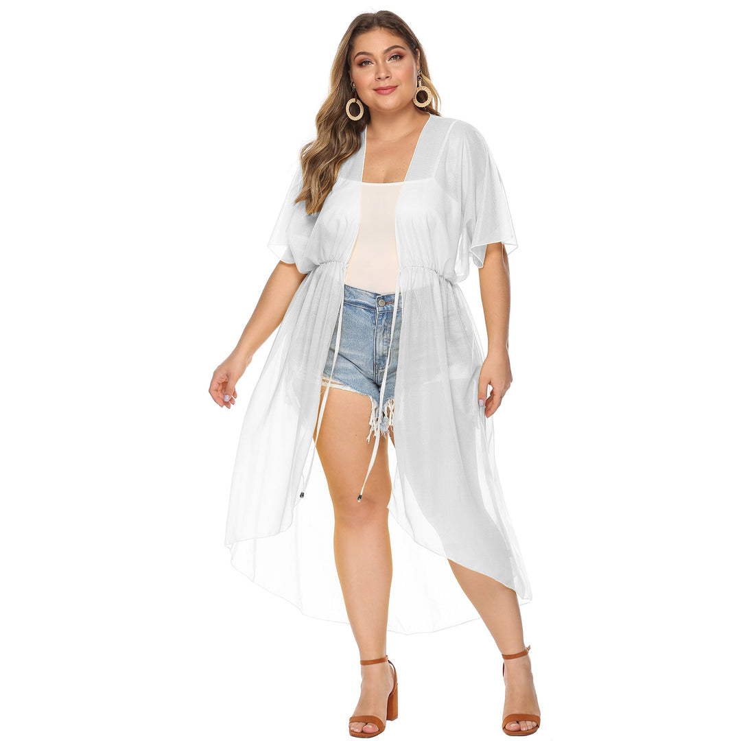 Damen eleganter transparenter Strandkimono Drune