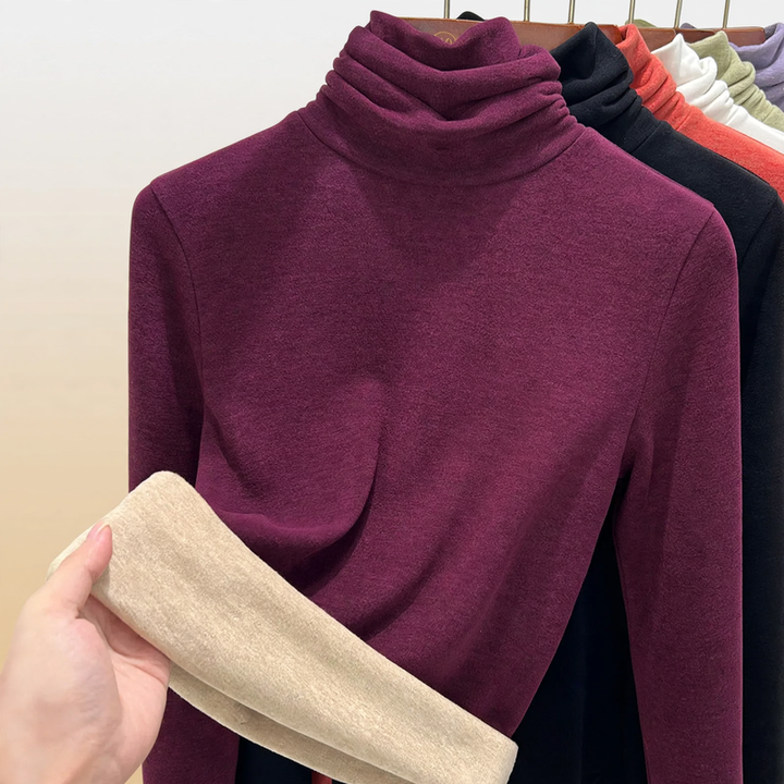 Damen-Thermo-Shirt mit Stehkragen, gefüttert