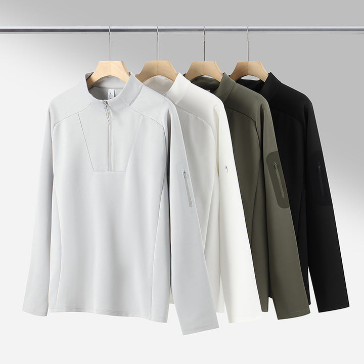 Herren-Sweatshirt mit Reißverschluss und Stehkragen