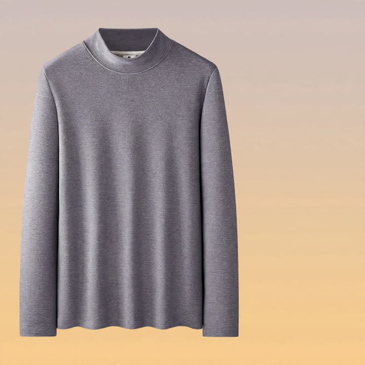 Herren-Langarmshirt, gefüttert, mit Stehkragen
