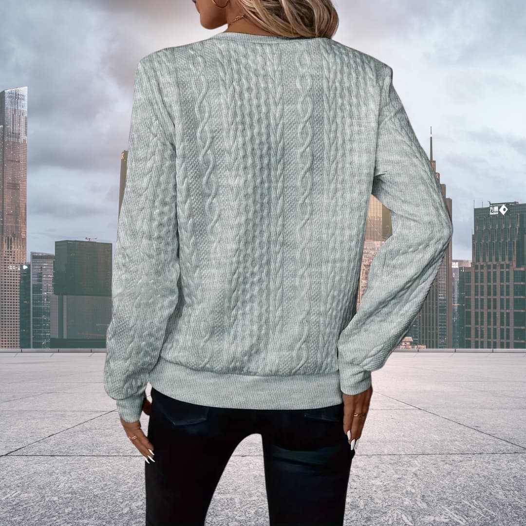 Drune | Strickpullover mit halbem Reißverschluss Damen