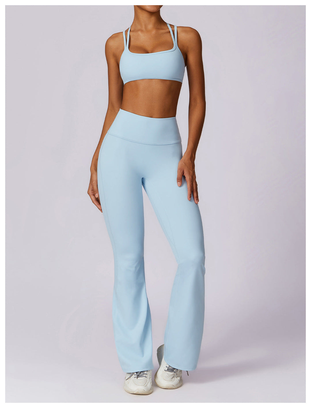 Drune | Stylische Fitness Hohe Taille Flare Yoga-Hose