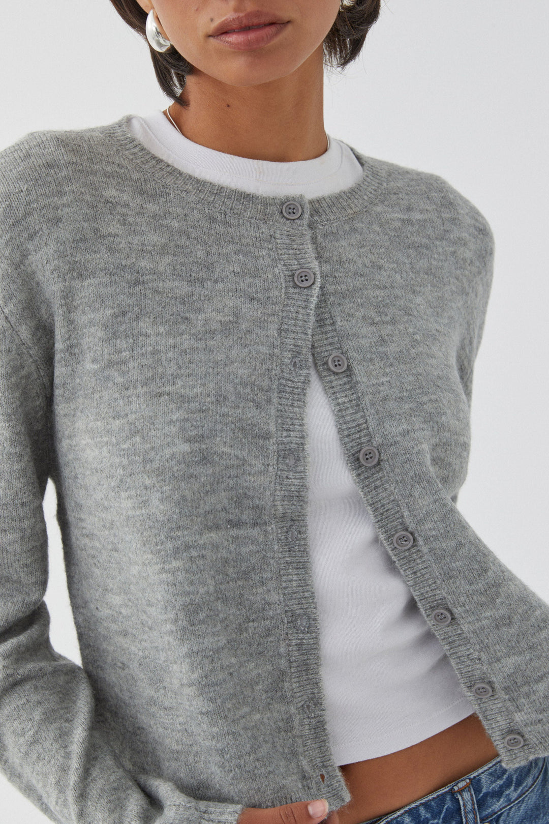 Drune | Bunter Unifarbener Damen-Cardigan