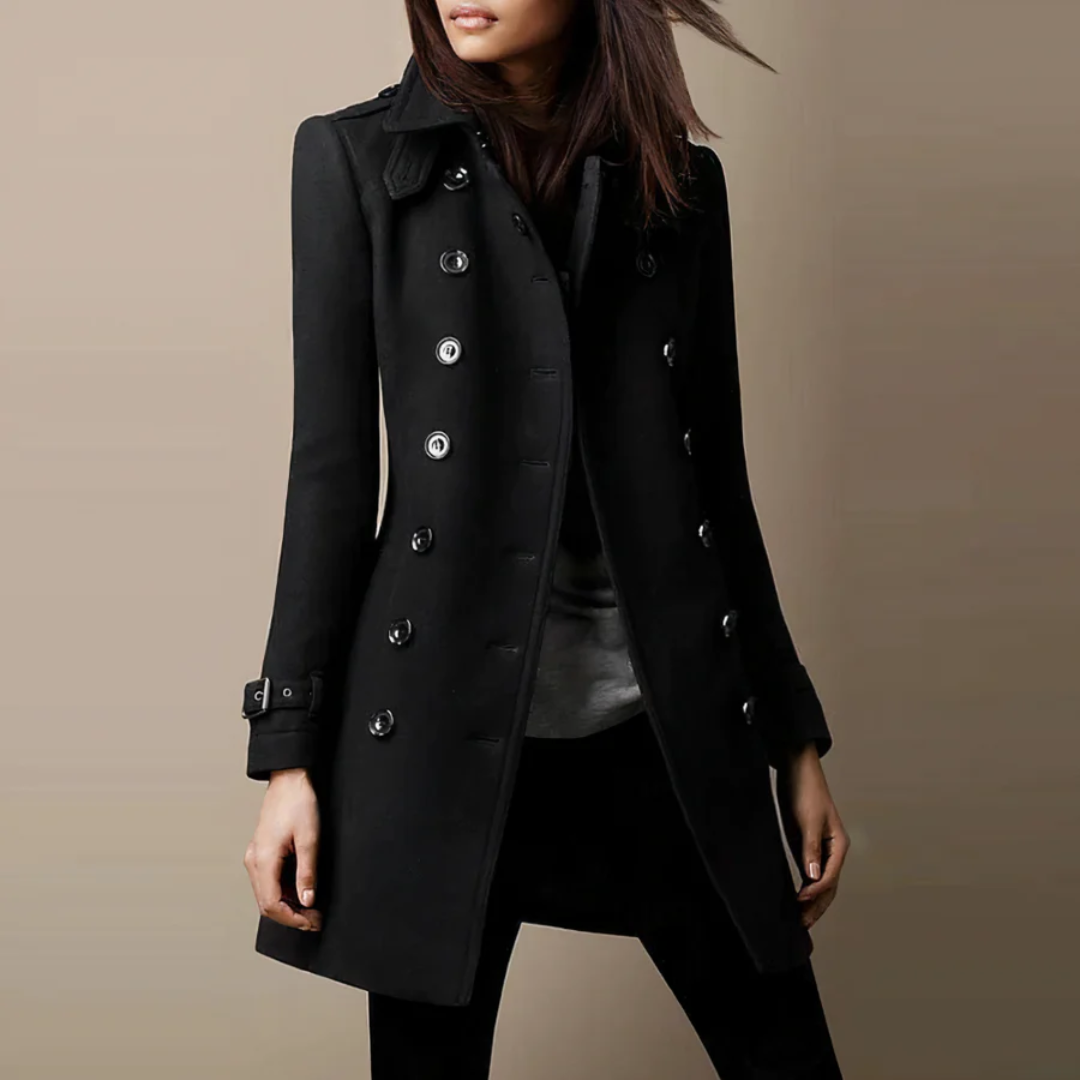 Drune | Damen Lange Trench Mantel - Warme