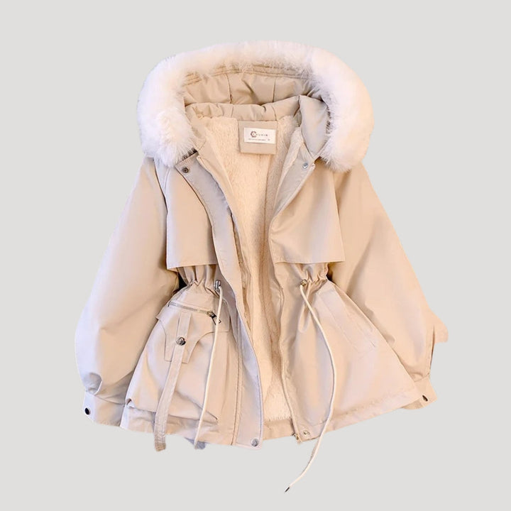 Drune | Damen Winterparka Mantel mit Kunstfellkapuze
