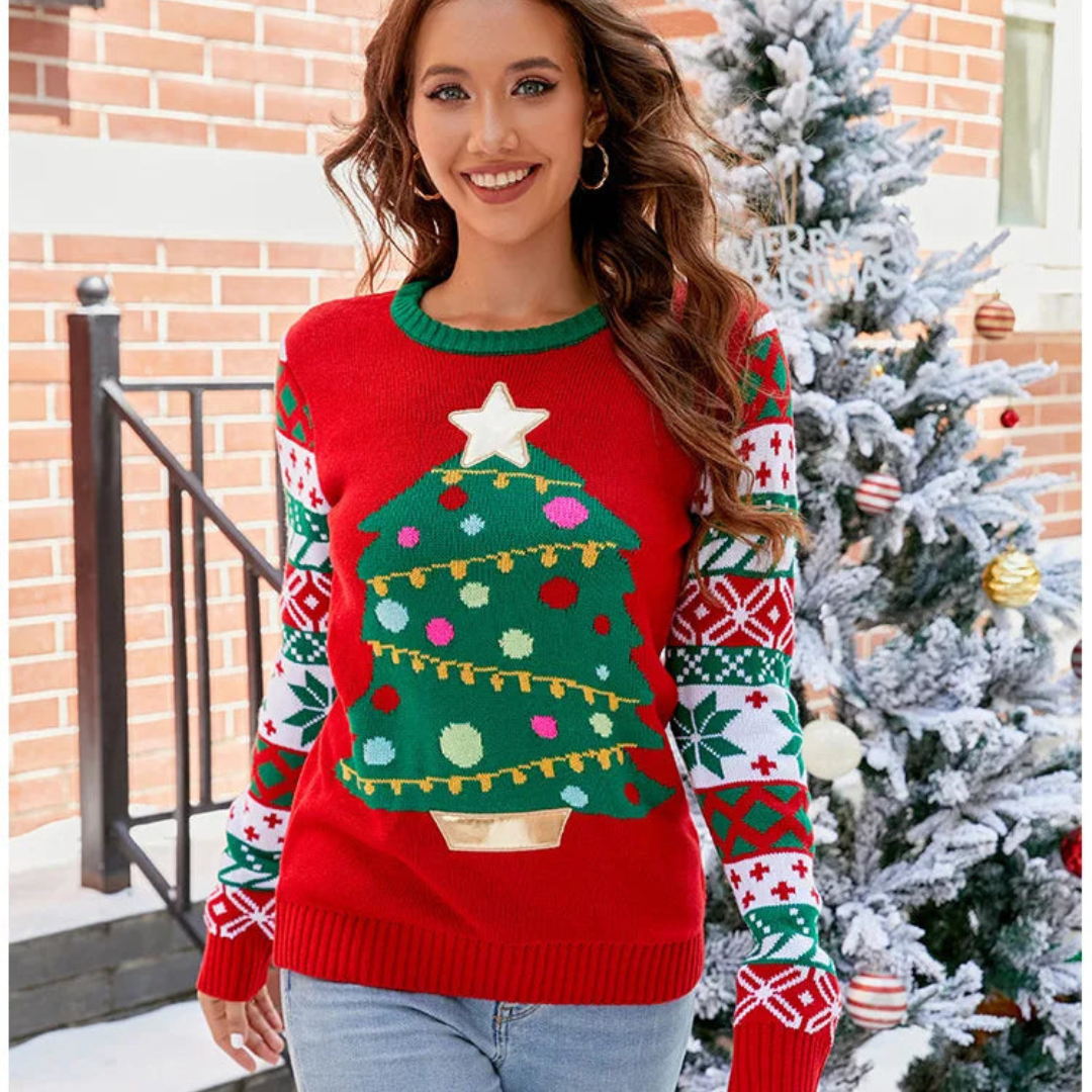 Drune | Langärmliger Weihnachtspulli für Frauen