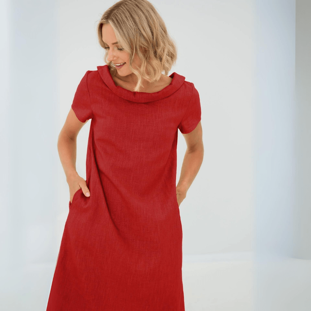 Drune | Lässiges Leinenkleid Für Damen