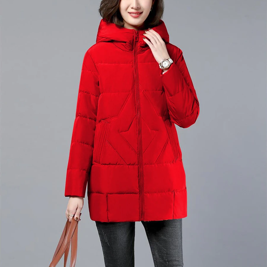 Drune | Elegante unifarbene gerippte gesteppte Jacke mit Reißverschluss ideal für Herbst/Winter