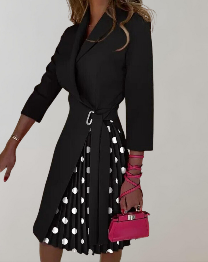 Drune - Damen Kleid Druck gekerbt