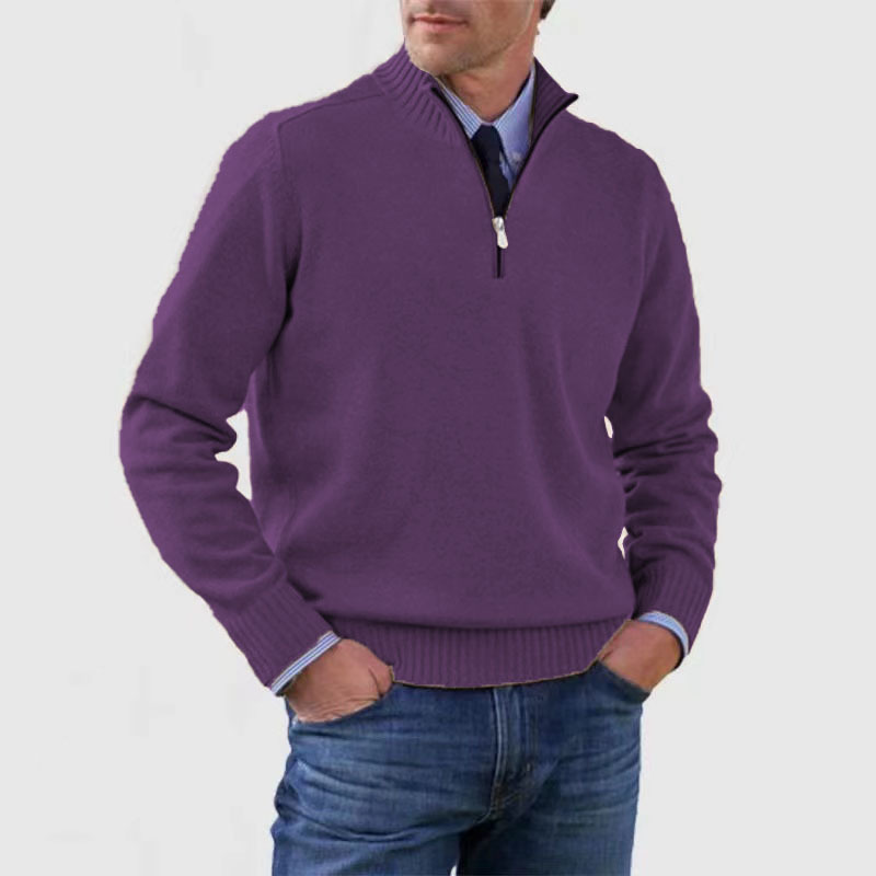 Drune | Eleganter Pullover für Herren mit halbem Reißverschluss