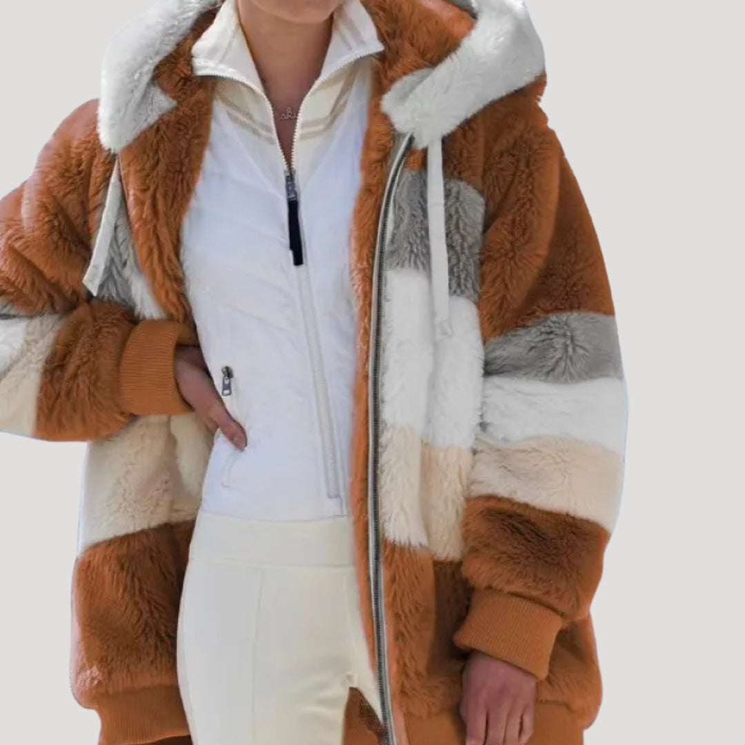 Drune | Damen Fluffy Nep Pelz Winterjacke Cozy Stil