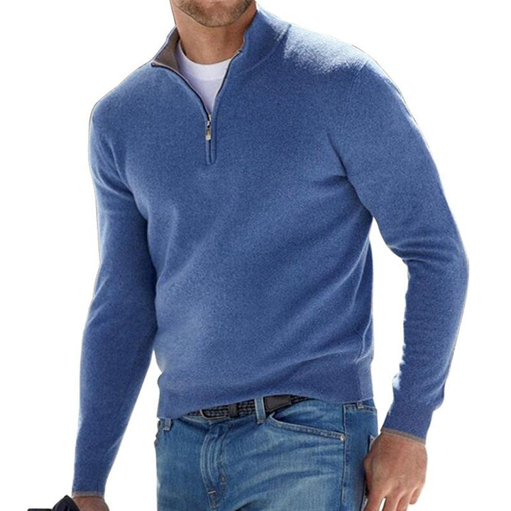 Drune | Klassischer Herren-Pullover mit Reißverschlusskragen