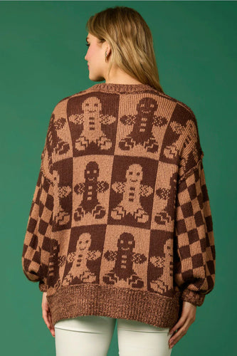 Drune | Zuckerstangen-Weihnachtsnadeln & Lebkuchenmann Strickpullover