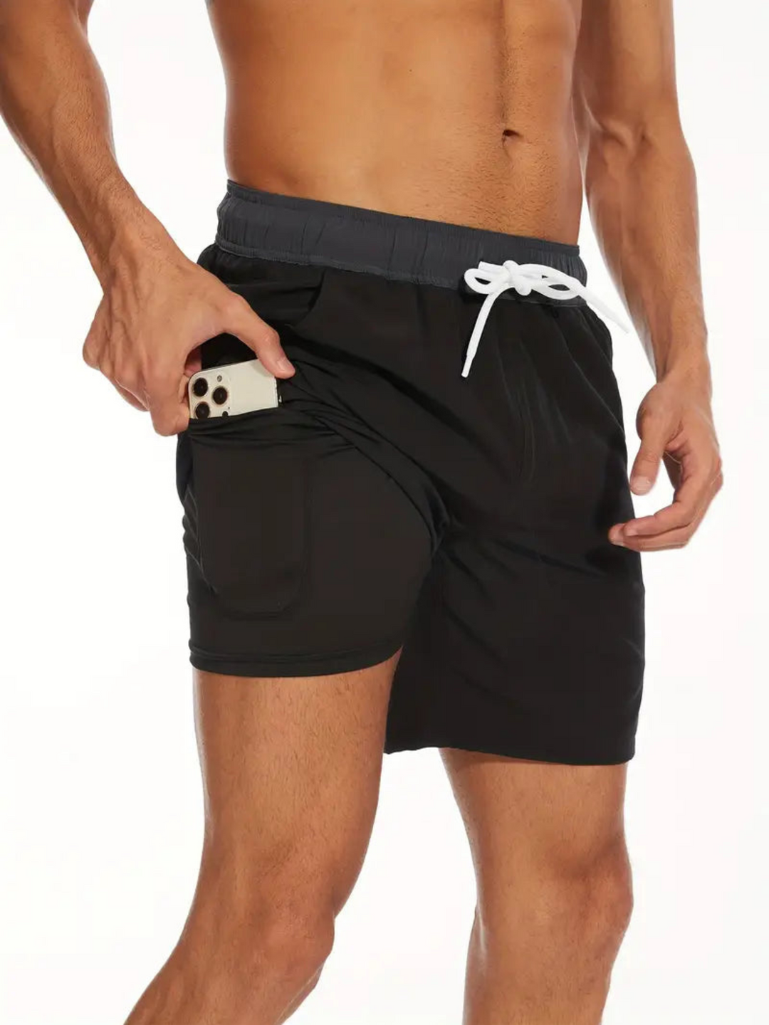Drune | Schnell Trocknende Herren Badehose Doppelschicht Design