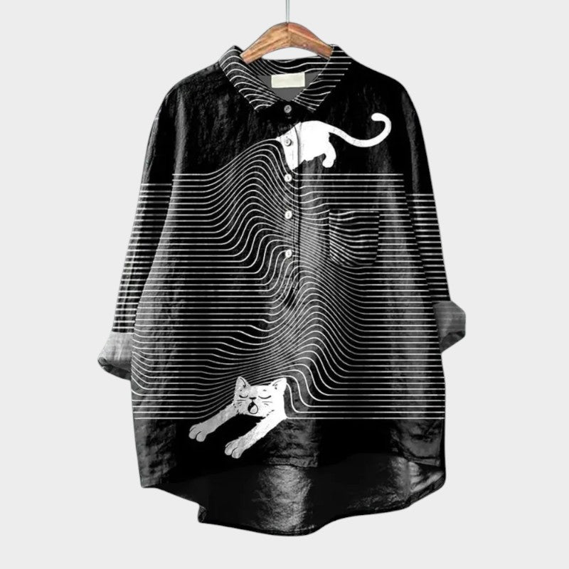 Drune | Lässige Bluse mit Rundhalsausschnitt