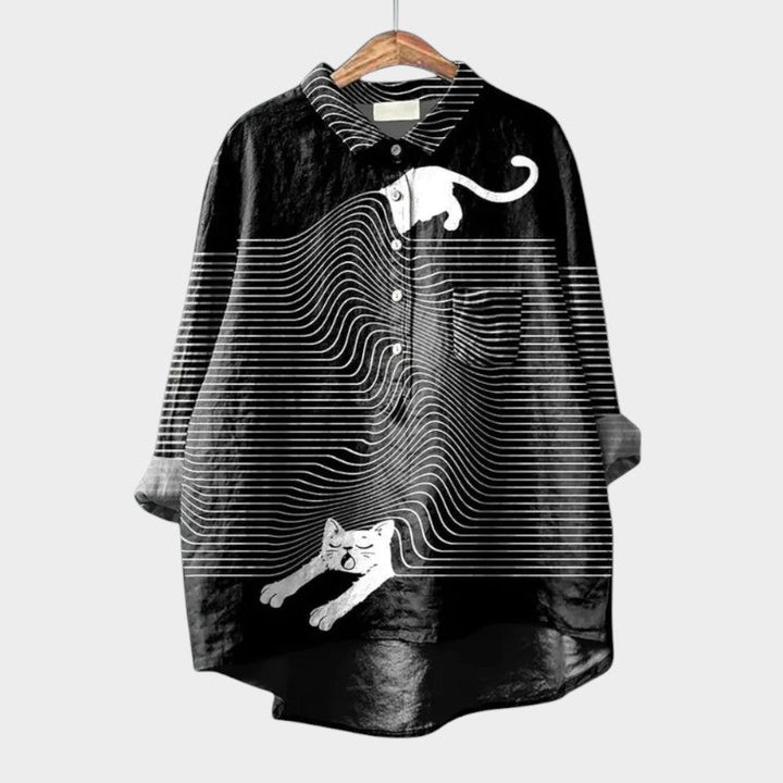 Drune | Lässige Bluse mit Rundhalsausschnitt