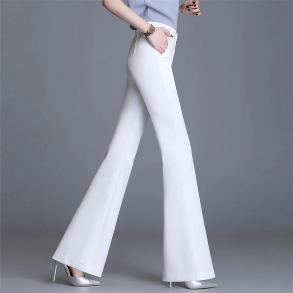 Drune | Elegante Enganliegende Hohe Taille Flared Hosen