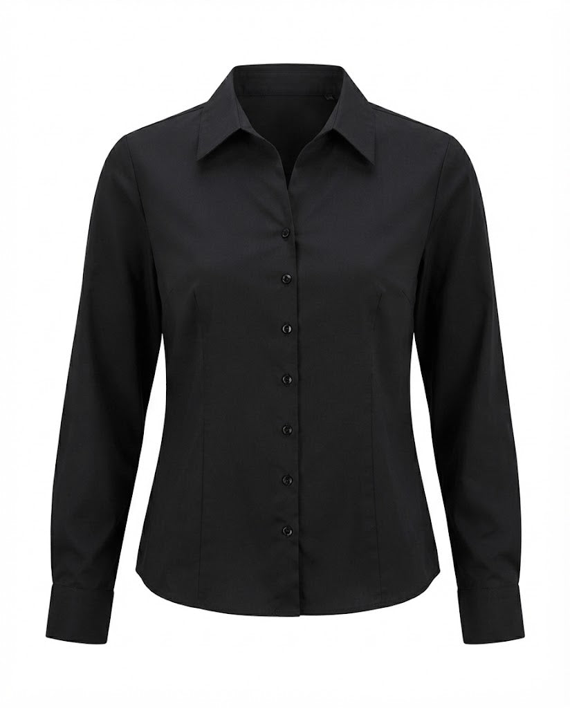Damen Seidenähnliche Bluse mit Viskose-Mix und tailliertem Schnitt Drune
