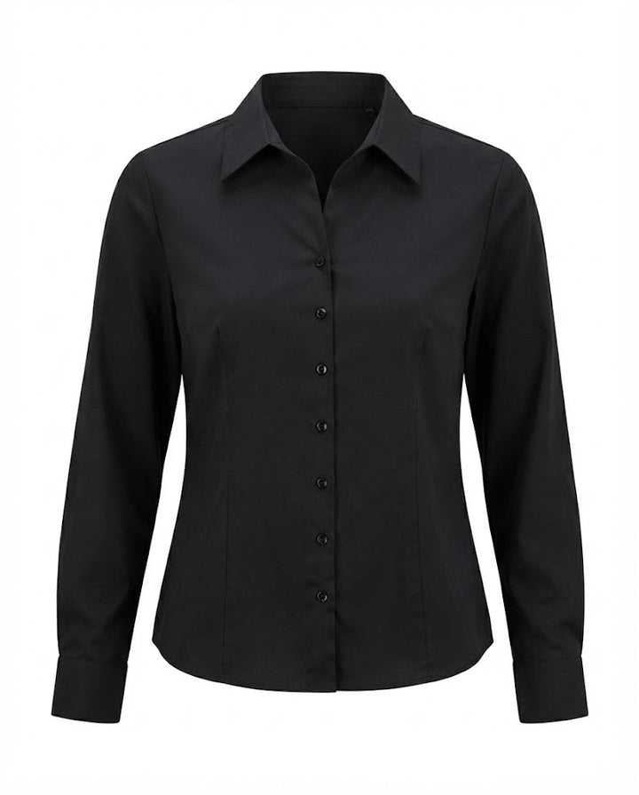 Damen Seidenähnliche Bluse mit Viskose-Mix und tailliertem Schnitt Drune