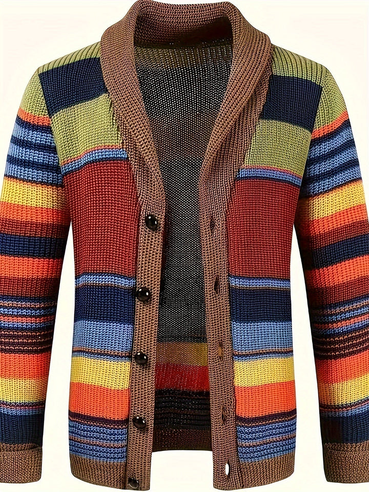 Drune | Strickstrickjacke mit bunten Streifen