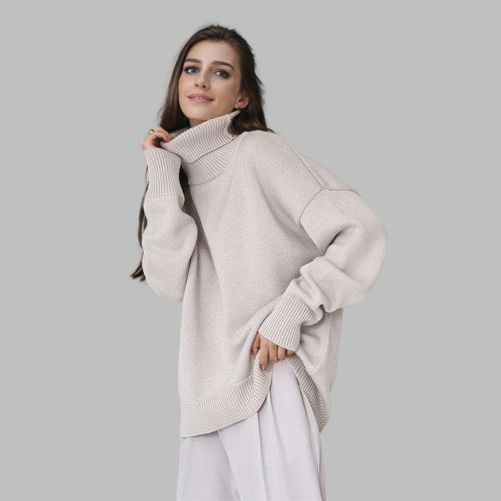 Lockerer Rollkragenpullover in klassischem Design