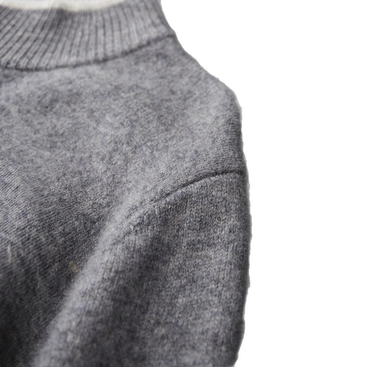 Herren-Strickjacke mit Reißverschluss und Stehkragen