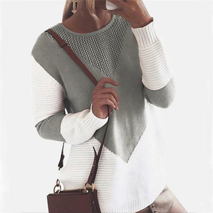 Damen Grobstrick Pullover mit modernem Chevron-Muster und weichfließender Silhouette Drune