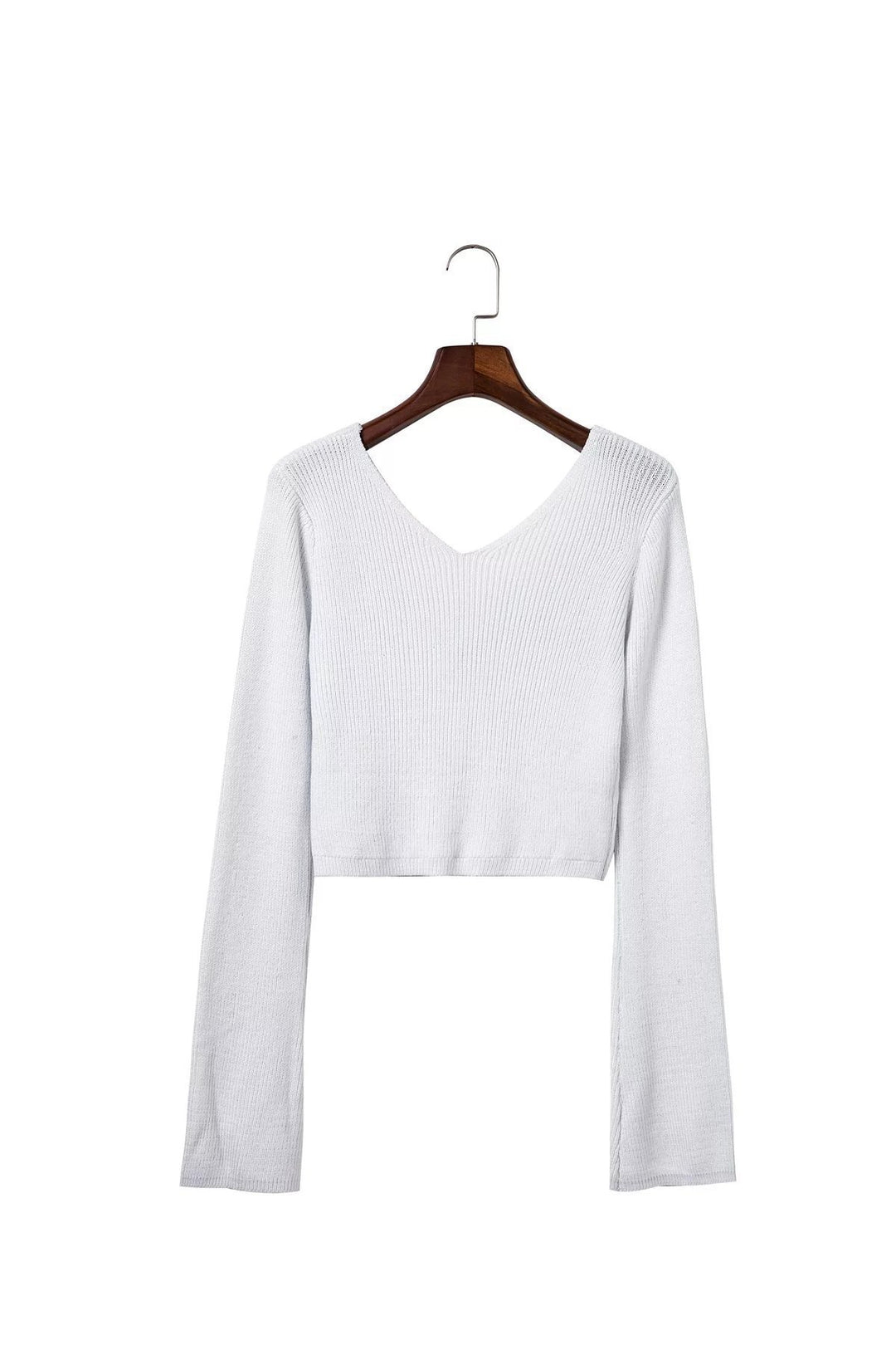 Damen Lässiges Cropped Strickoberteil mit asymmetrischem Schnitt und tailliertem Rock Drune