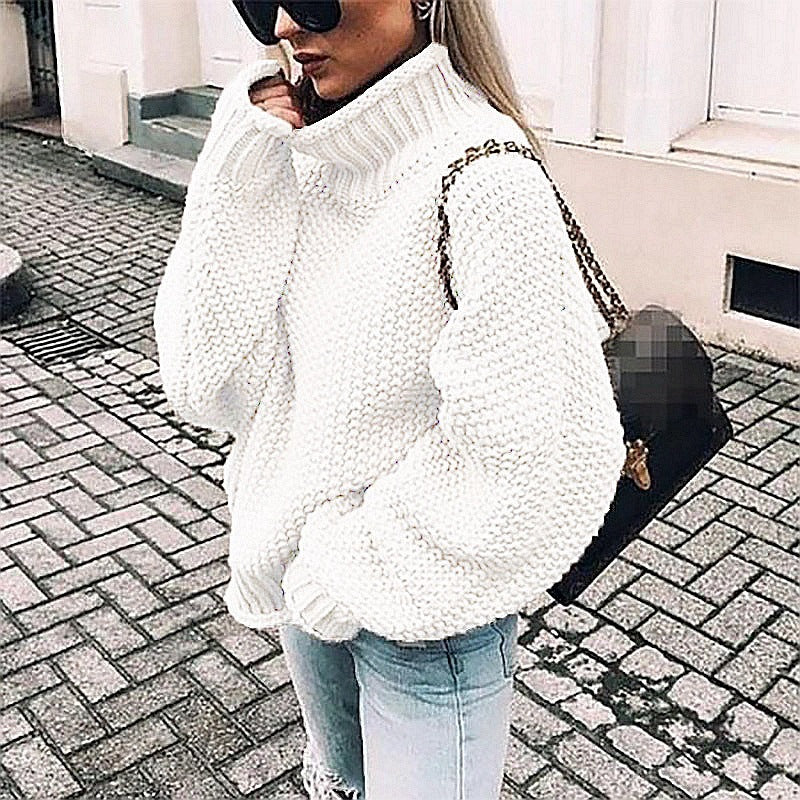 Damen Hochwertiger Strickpullover mit Rollkragen und lässiger Passform Drune