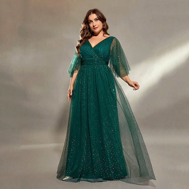 Drune | Cocktail Abendkleid Kor Kostüme Plus Size Lang Gastgeber Solo Grünes Kleid