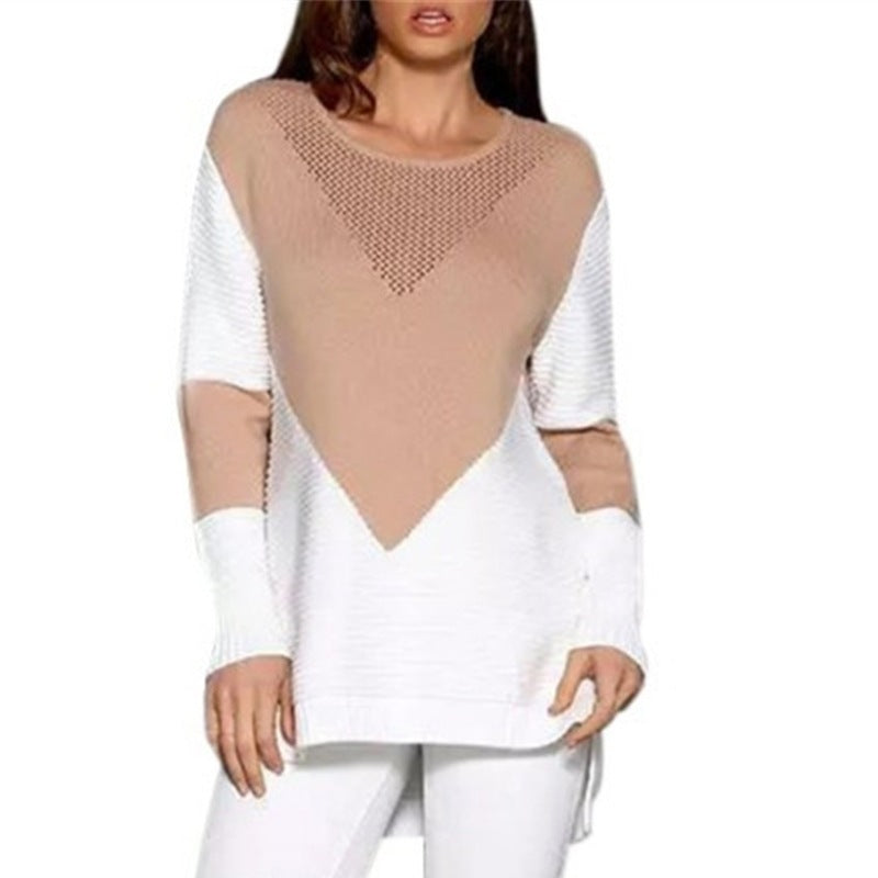 Damen Grobstrick Pullover mit modernem Chevron-Muster und weichfließender Silhouette Drune