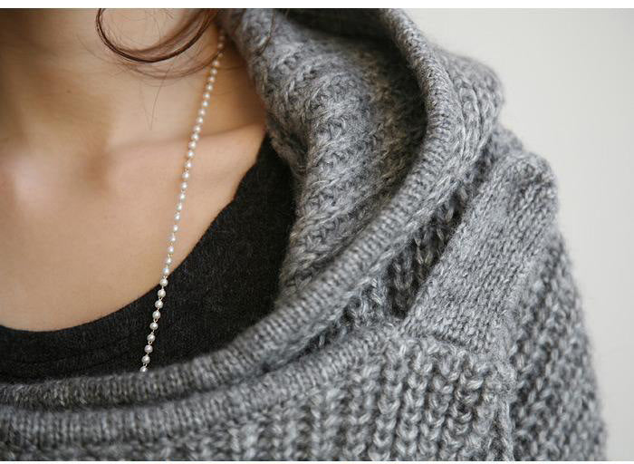 Damen Grober Strickmantel mit praktischen Taschen und modischem Gürtel Drune
