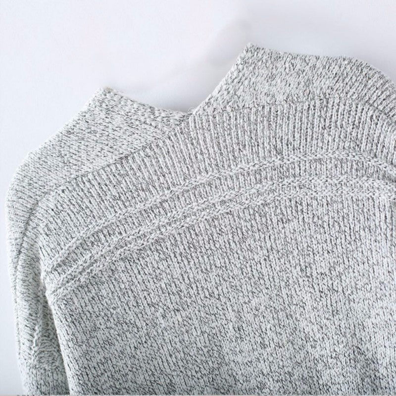 Damen lässiger Strickcardigan mit offenen Taschen und feiner Struktur Drune