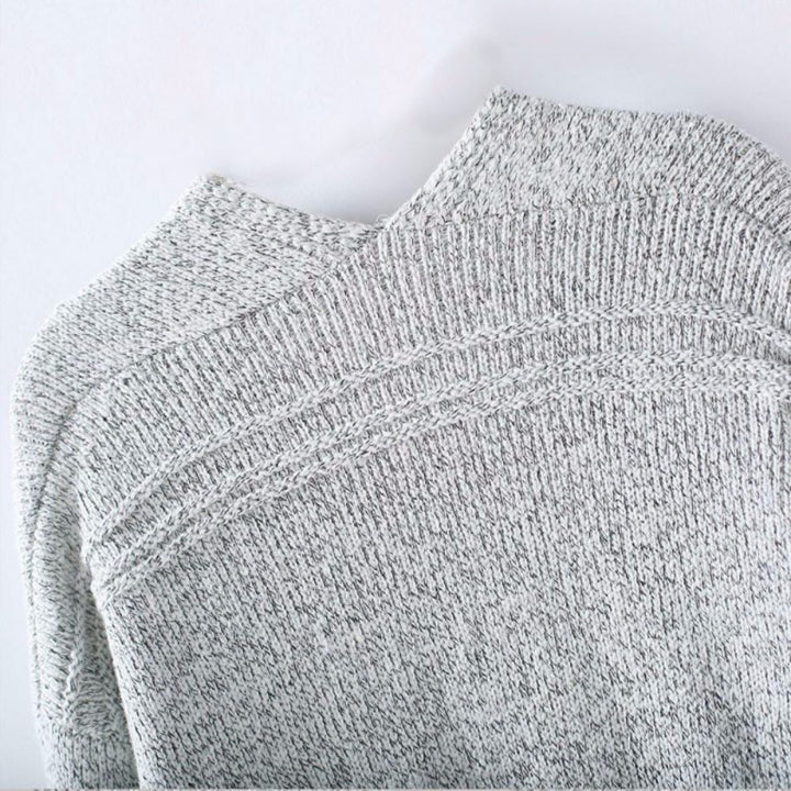 Damen lässiger Strickcardigan mit offenen Taschen und feiner Struktur Drune