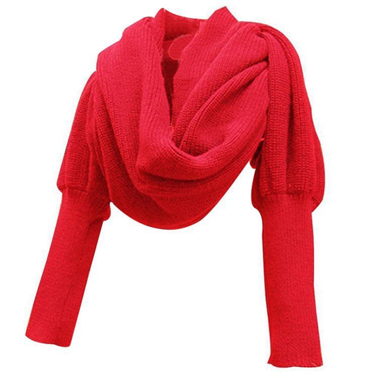 Damen Stricktragejacke mit Wickeldesign und langen Ärmeln Drune