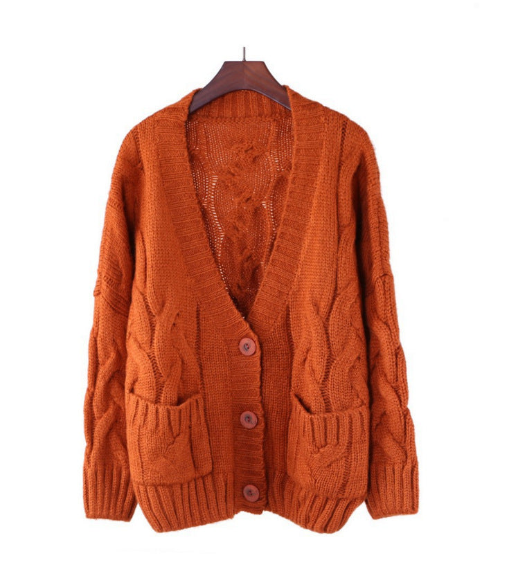 Damen Grobstrick Cardigan mit klassischem Zopfmuster und praktischen Taschen Drune