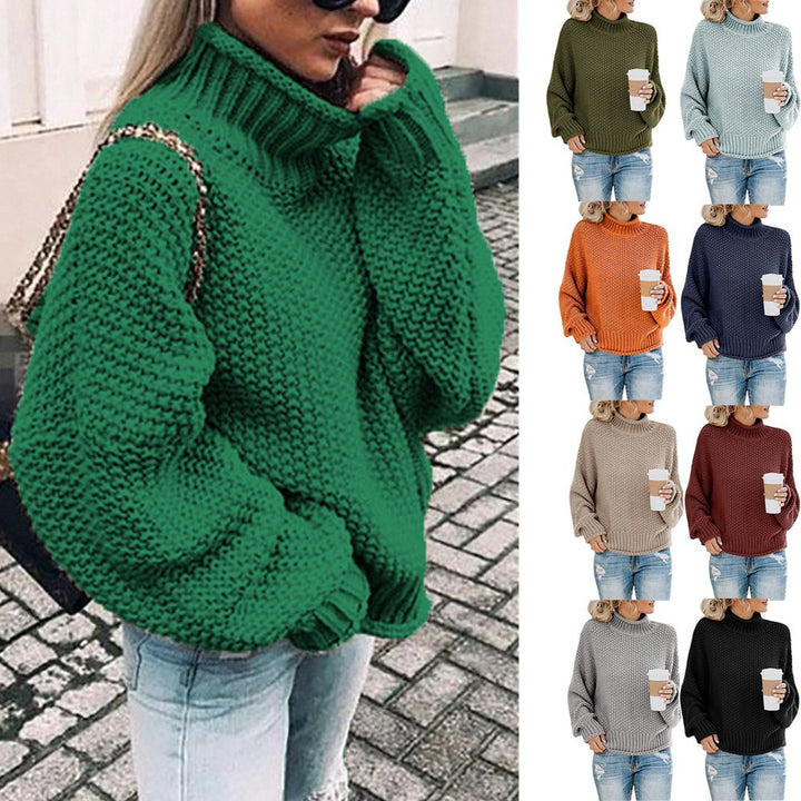 Damen Hochwertiger Strickpullover mit Rollkragen und lässiger Passform Drune