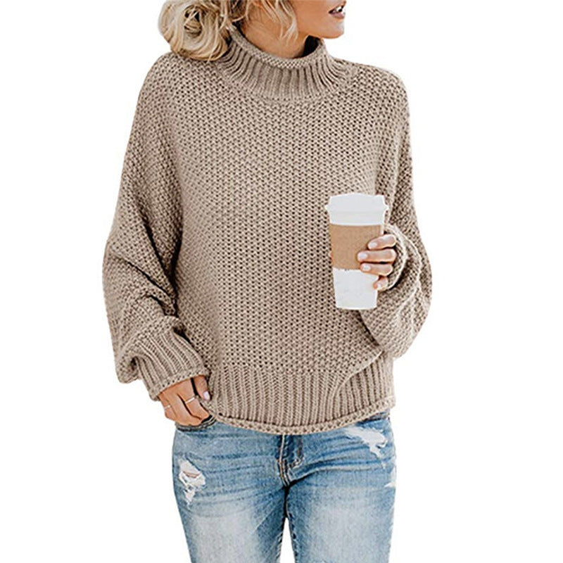 Damen Hochwertiger Strickpullover mit Rollkragen und lässiger Passform Drune