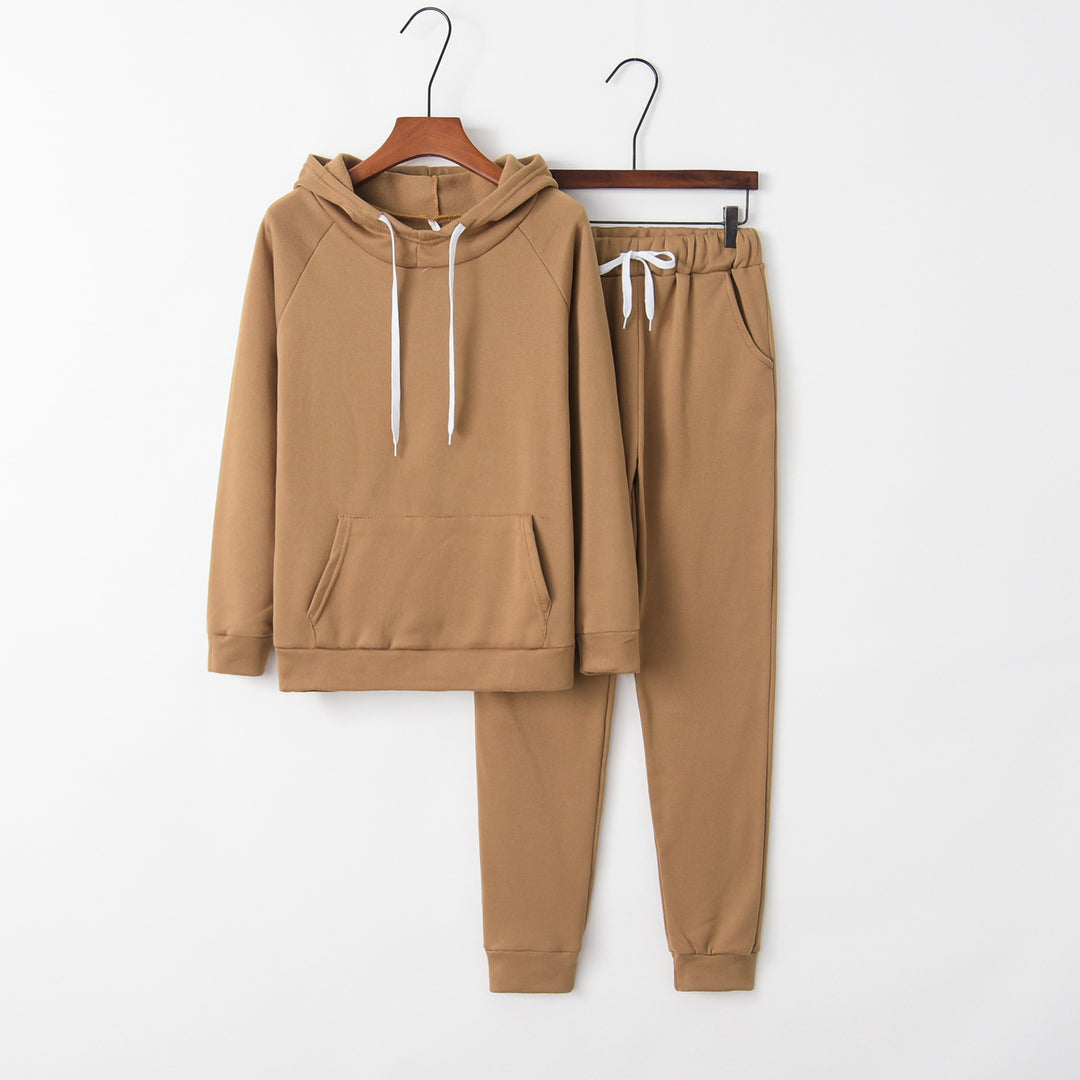 Damen lässiges Sportanzug Set mit Hoodie und bequemen Jogginghosen Drune