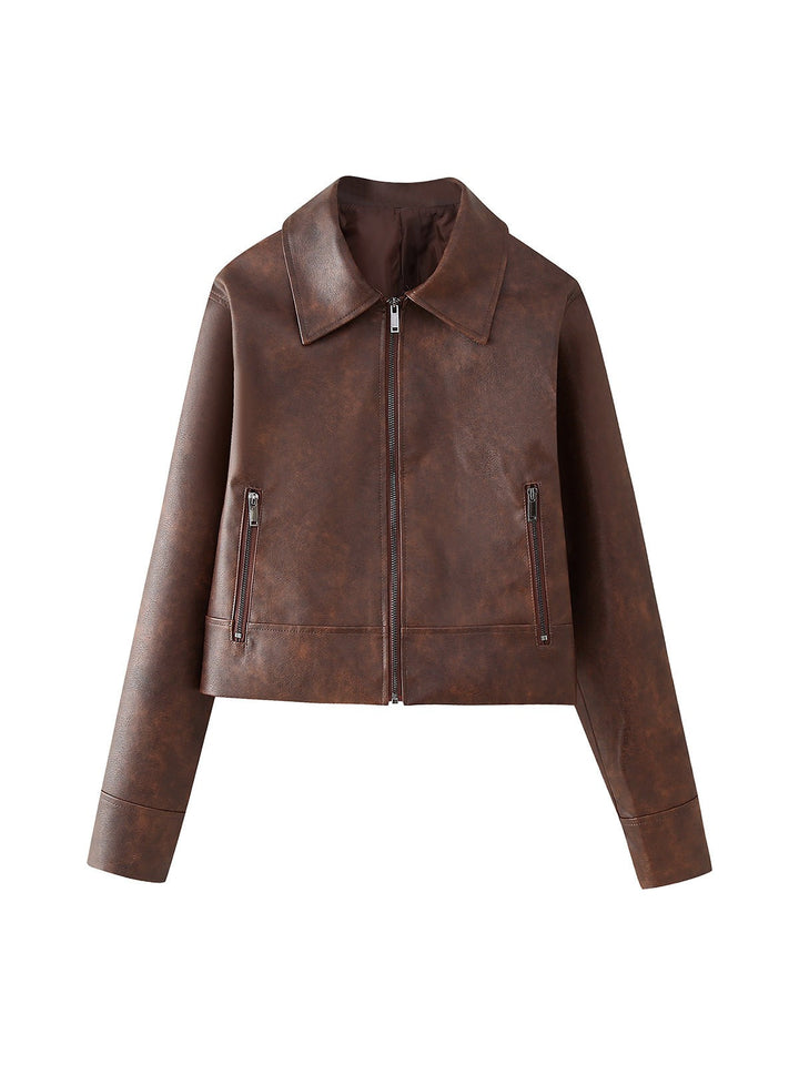 Drune | Lederjacke & Kurzes Rock Koordinationsset