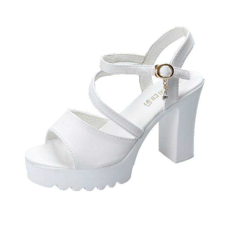 Damen High-Heel Sandalen mit modischem Ketten-Design und bequemer Absatzhöhe Drune