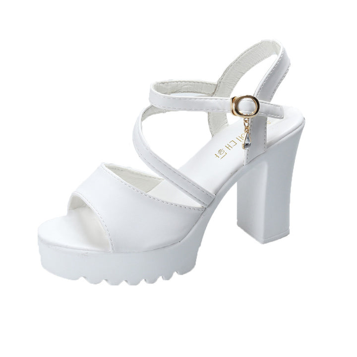 Damen High-Heel Sandalen mit modischem Ketten-Design und bequemer Absatzhöhe Drune