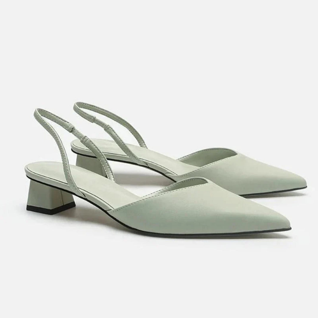 Drune | Slingback Pumps mit Niedriger Ferse