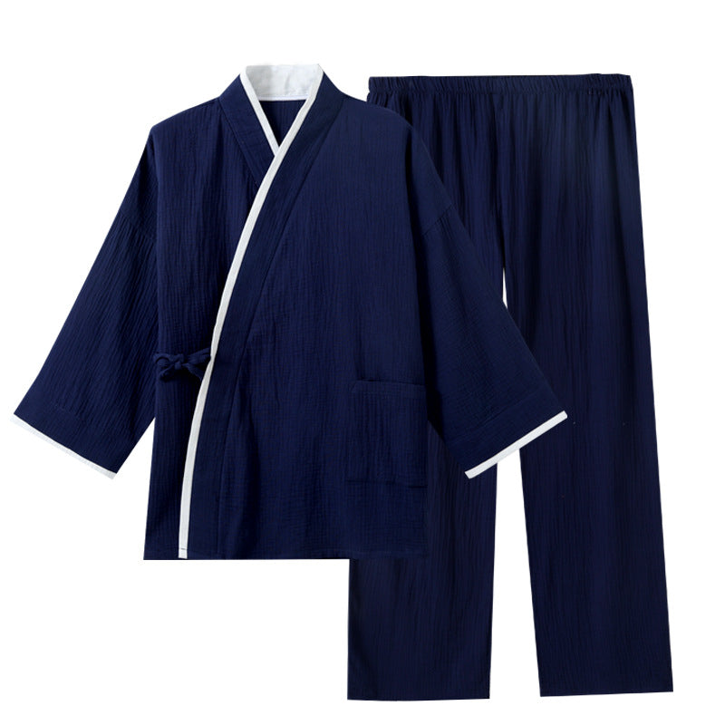 Herren-Hausanzug im Kimono-Stil, Baumwolle, leicht