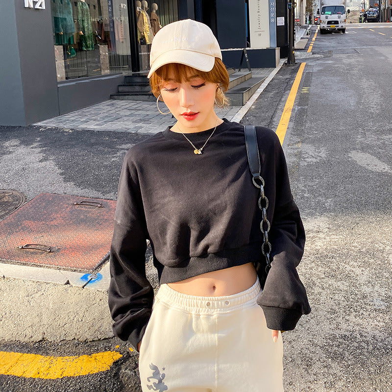 Damen cropped Sweatpullover Drune