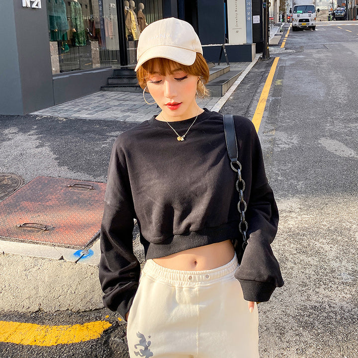 Damen cropped Sweatpullover Drune