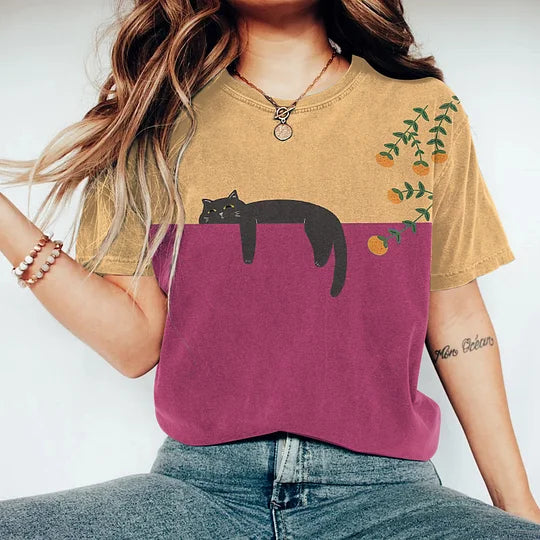 Drune | Stylisches Zweifarbiges T-Shirt