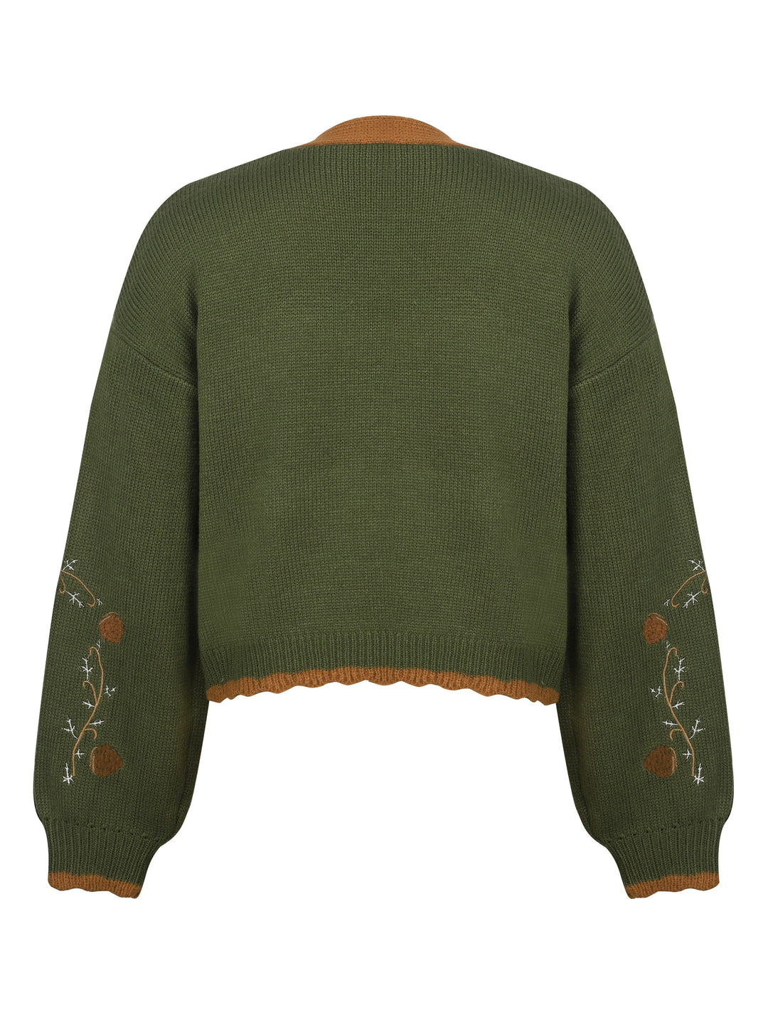 Drune | warmer bestickter Wolle Strickcardigan für Damen - Perfekt für den Alltag