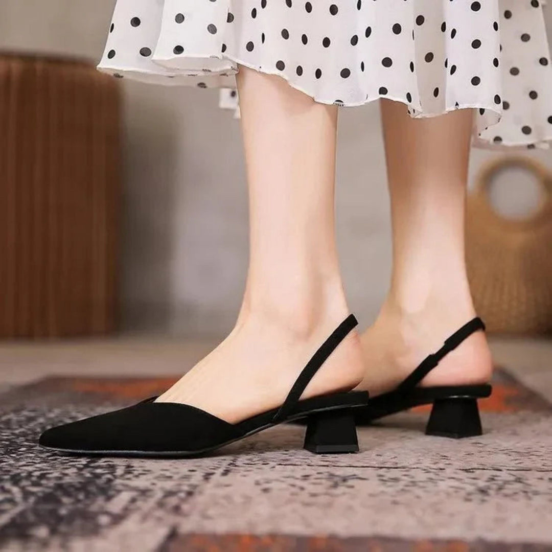 Drune | Slingback Pumps mit Niedriger Ferse